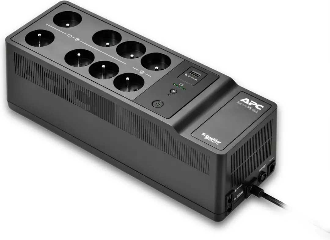APC Back-UPS BE500G2-FR UPS - 500VA - 8x Stopcontacten Zwart