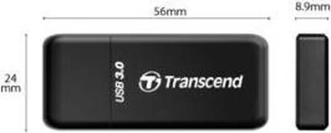 Transcend RDF5K Externe Geheugenkaartlezer USB-A 3.2 Gen 1 - Zwart
