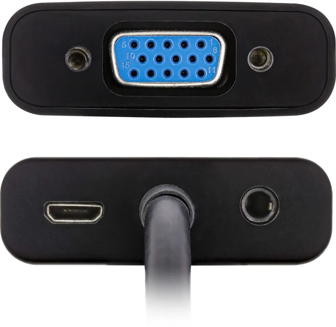 InLine HDMI naar VGA Converterkabel - Zwart