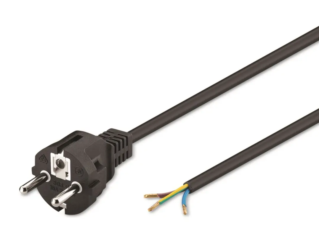 Goobay 94701 Beschermende Contactkabel - 2m - Zwart