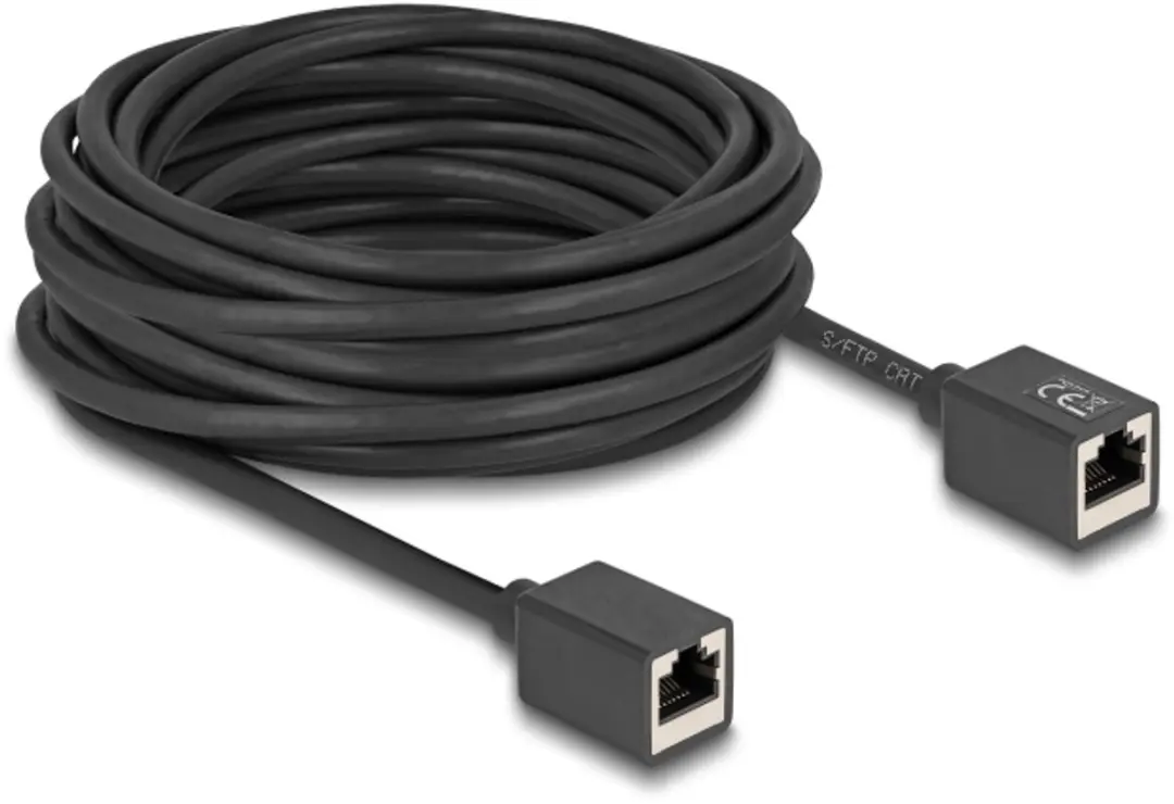 Delock RJ45 Coupler Cat.6A S/FTP 10m - Zwart