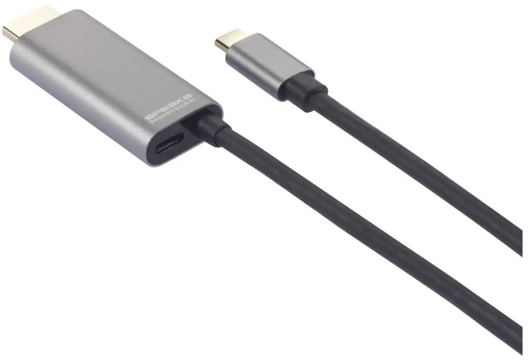 SpeaKa Professional SP-12876348 HDMI-kabel USB-C naar HDMI - 2m - Zwart