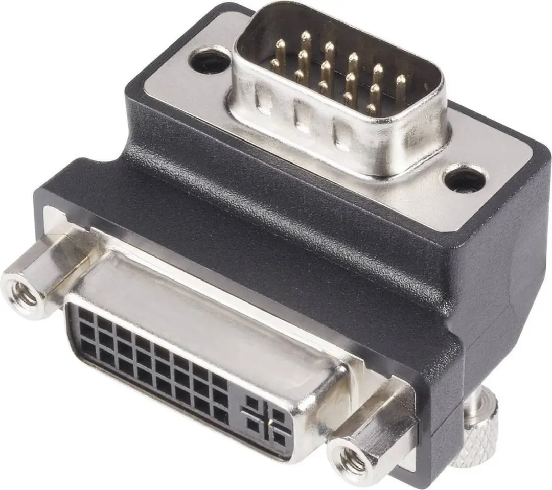 Delock DVI naar VGA 90° Adapter - Zwart