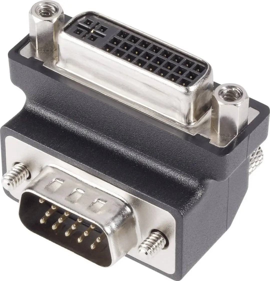 Delock DVI naar VGA 90° Adapter - Zwart
