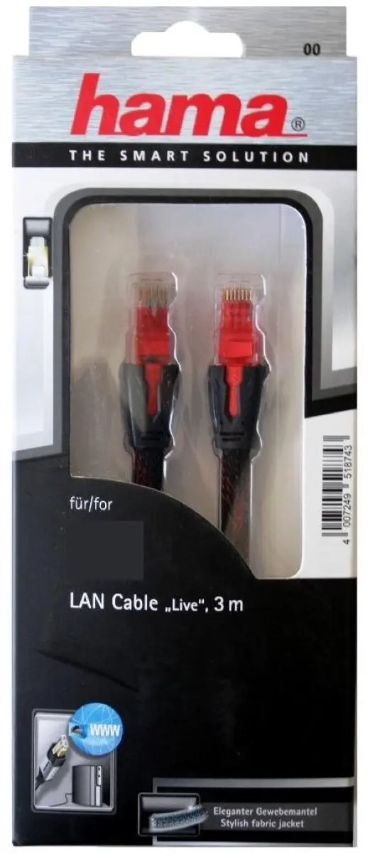 Hama Lan Kabel PS3 - Rood