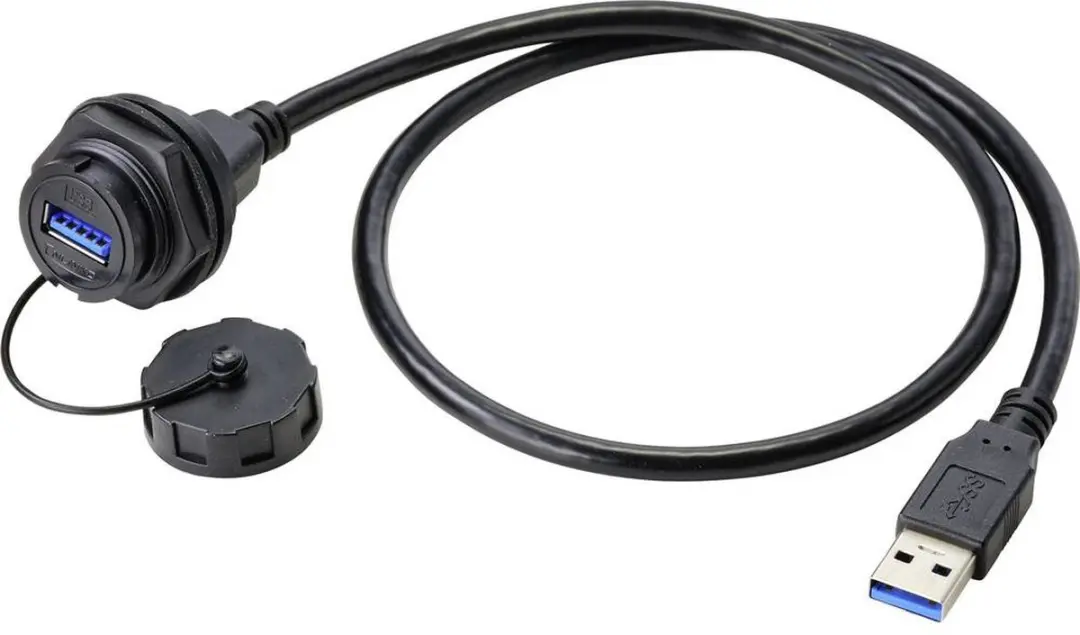 Tru Components TC-9554656 USB 3.0 Inbouwbus Type A - Zwart