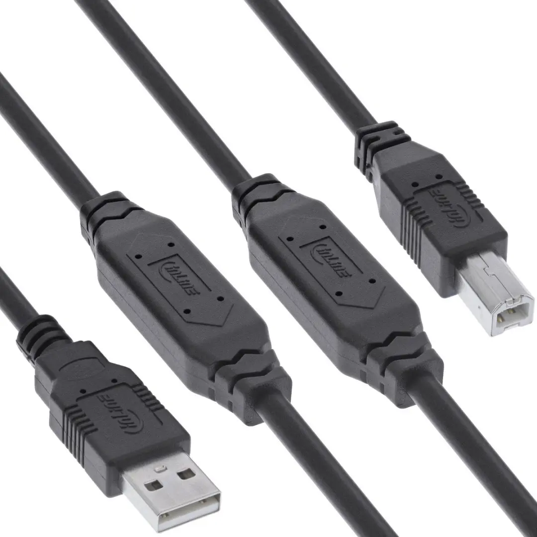 InLine USB-A naar USB-B Kabel 20m