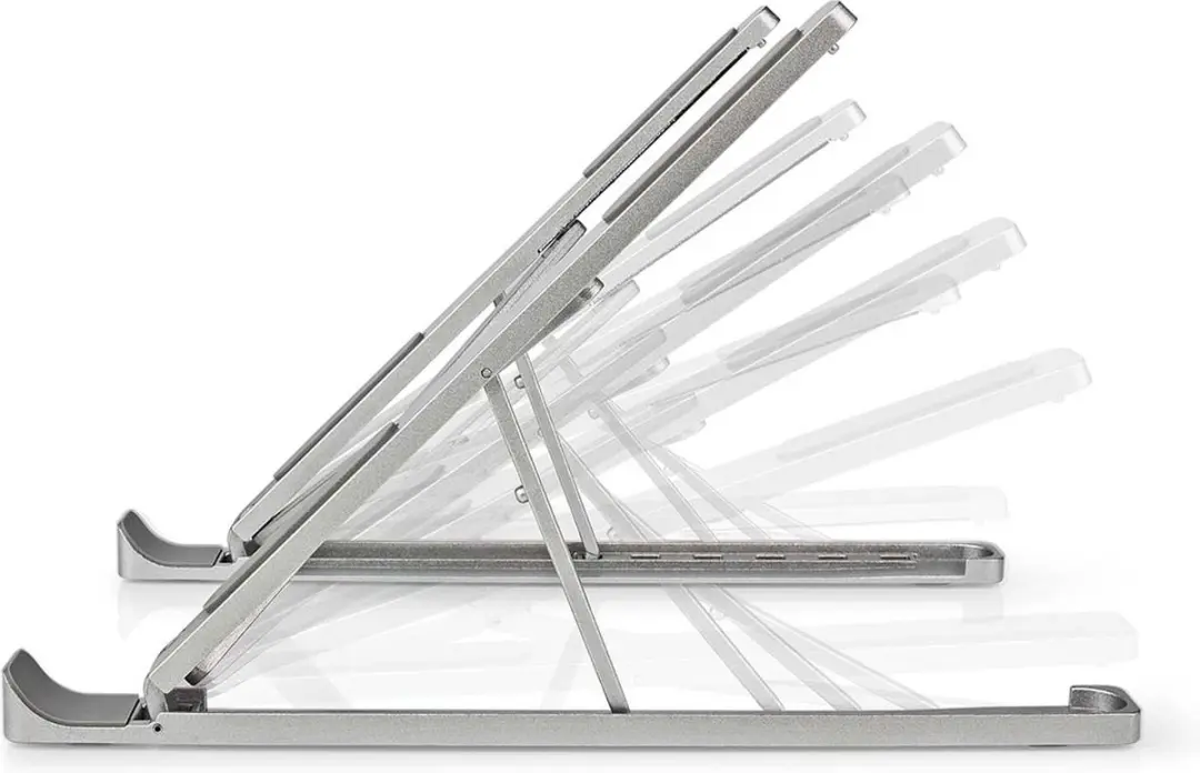 Nedis NBSTND100SI Notebookstandaard 17" - 6 standen - Opvouwbaar - Aluminium