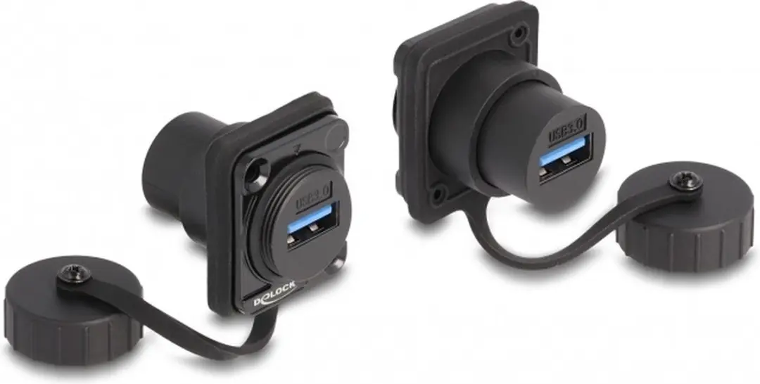Delock USB-A D-Type Module IP67 - Zwart