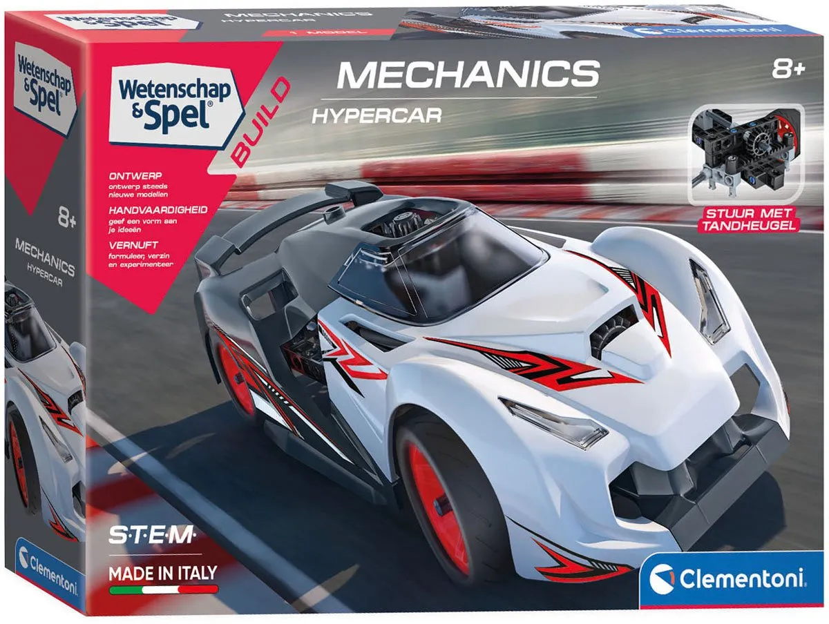 Clementoni Mechanics Hypercar Model Kit - 100 Onderdelen - Racer