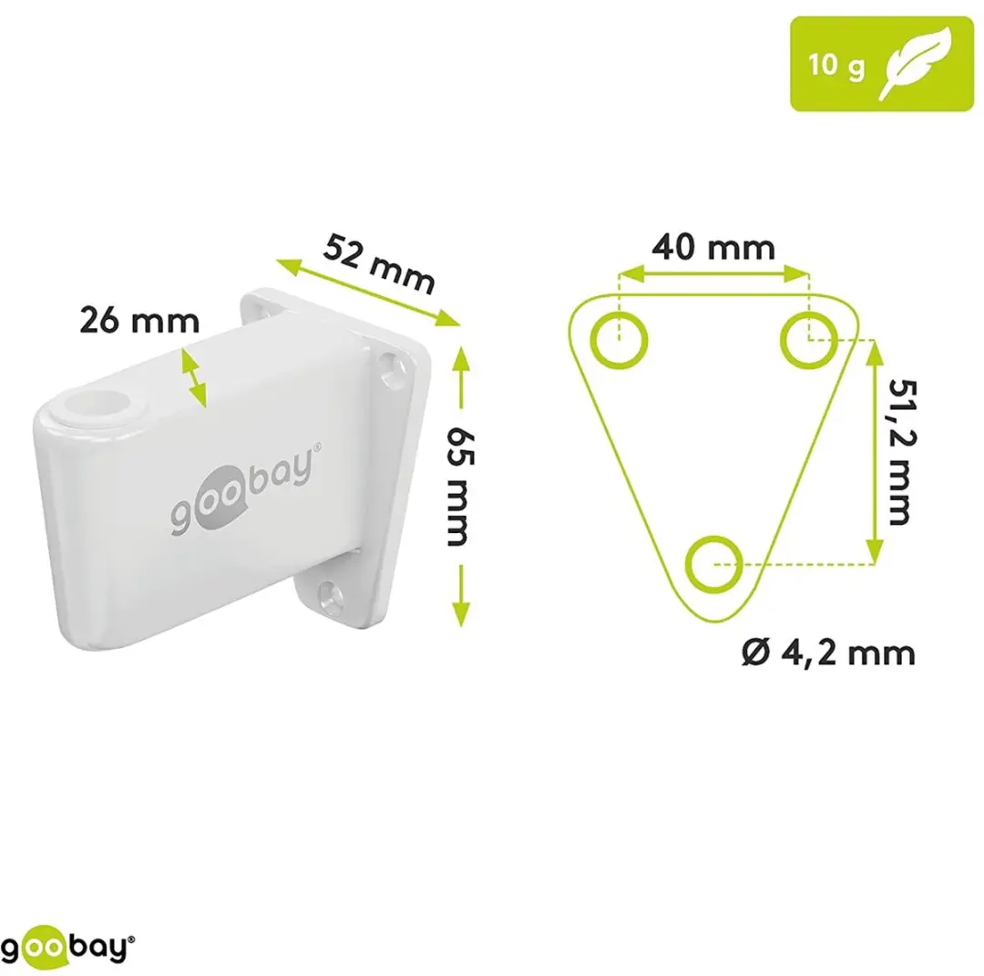 Goobay Muurbevestiging voor Loeplamp - Wit - afbeelding 6 van 6