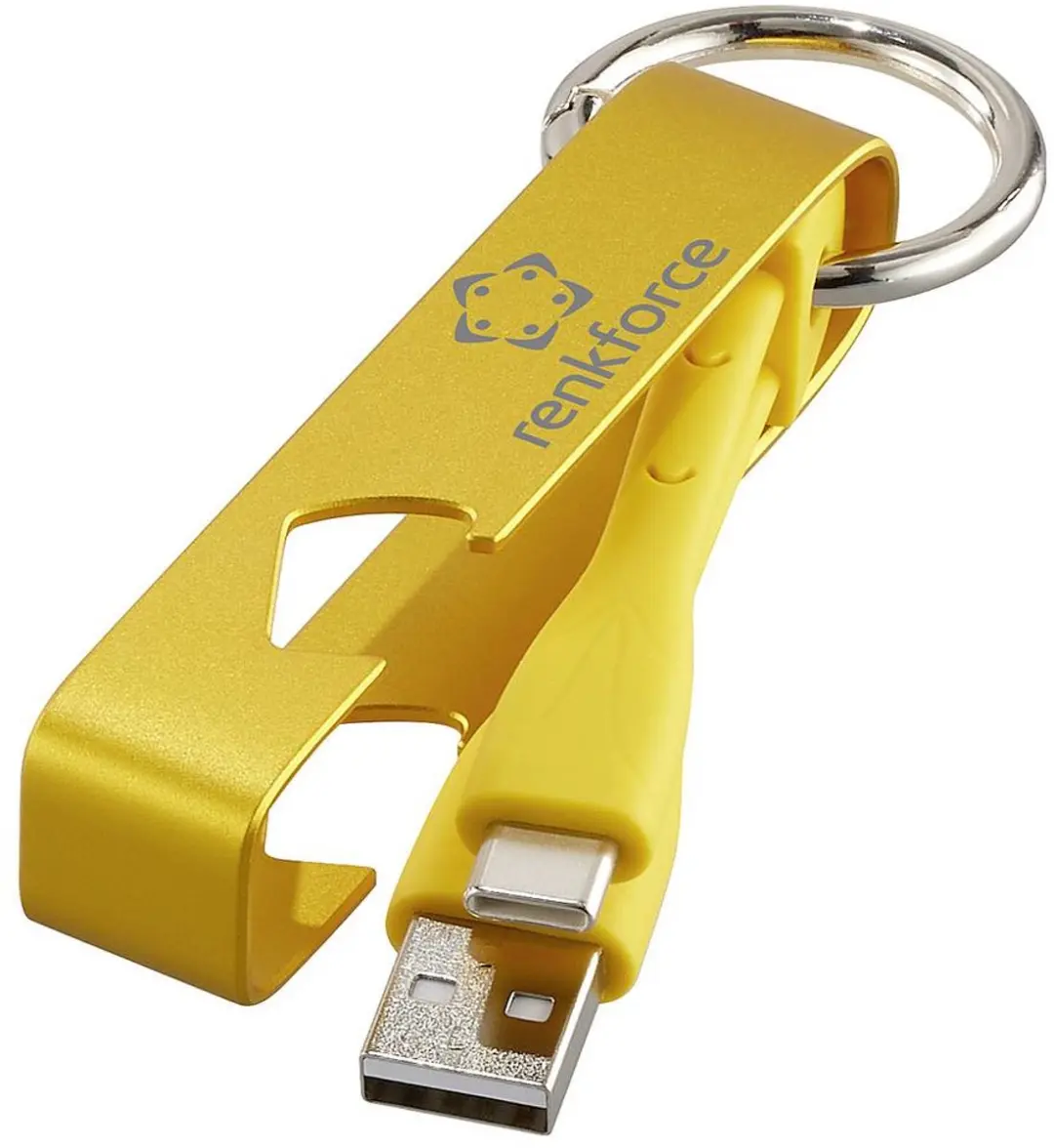 Renkforce RF-6721080 USB-kabel USB-A naar USB-C 0.15m - Geel