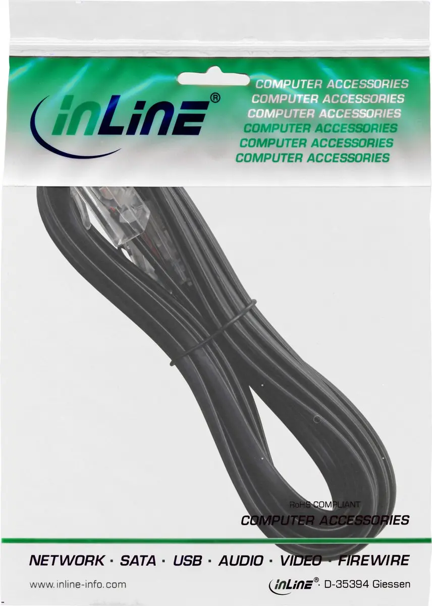 InLine RJ45 Kabel 8P4C 3m - Zwart
