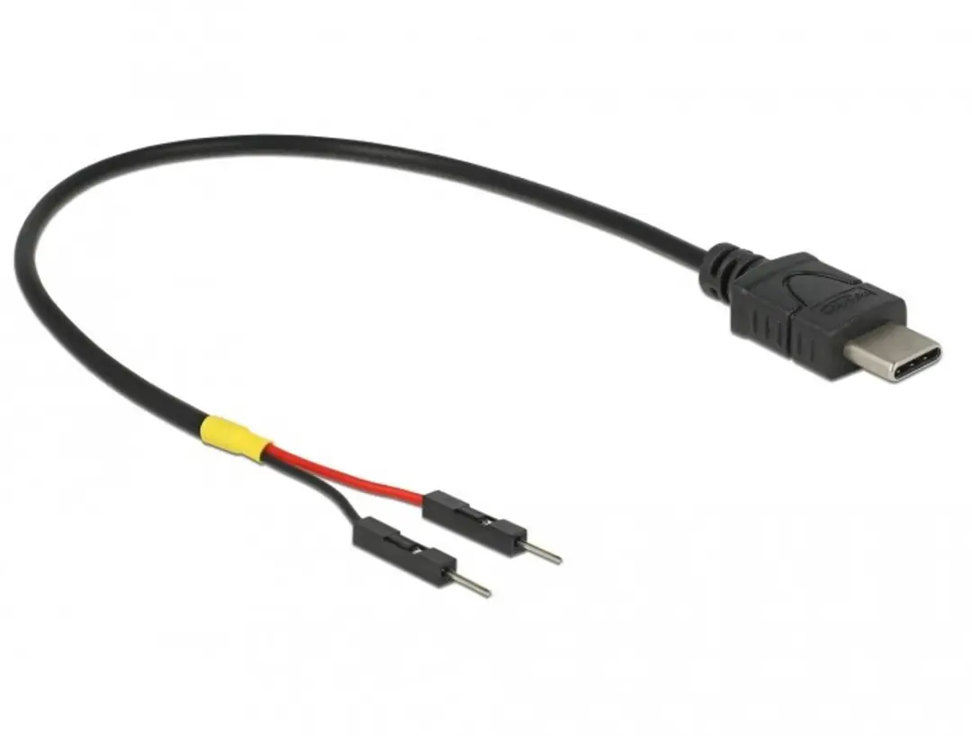 Delock USB-C naar 2x Pinheader Kabel - 20cm - Zwart