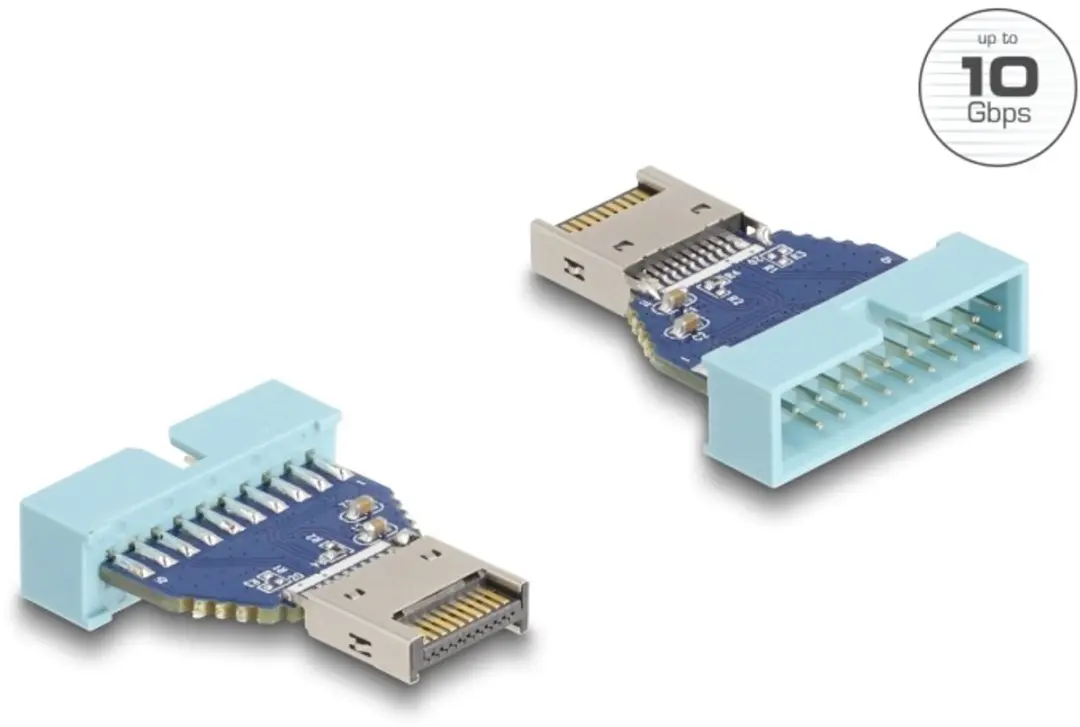 Delock USB 10Gbps Adapter Pin Header naar USB Type-E Key A