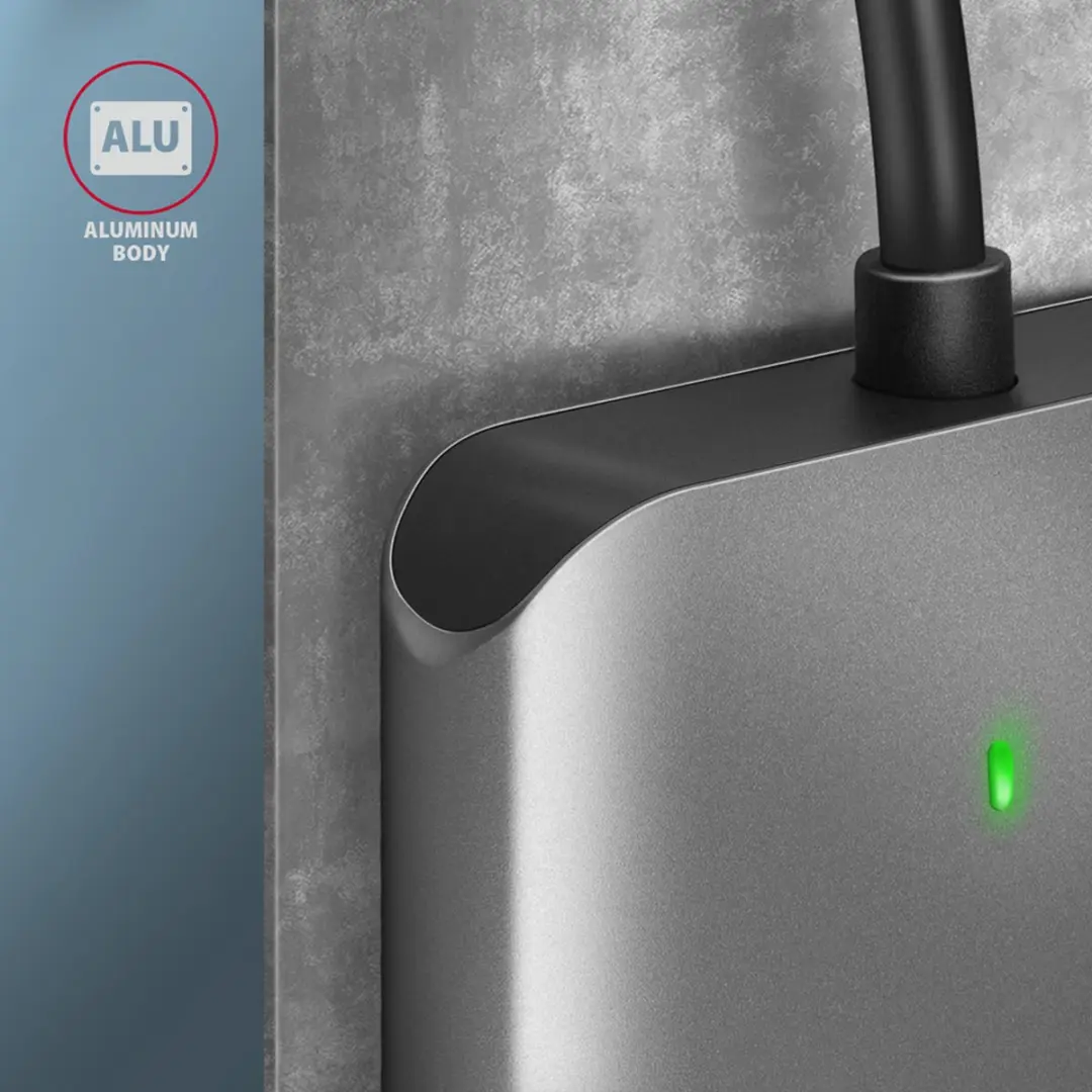 Axagon CRE-S3C USB-C Geheugenkaartlezer 3-Slot - Grijs