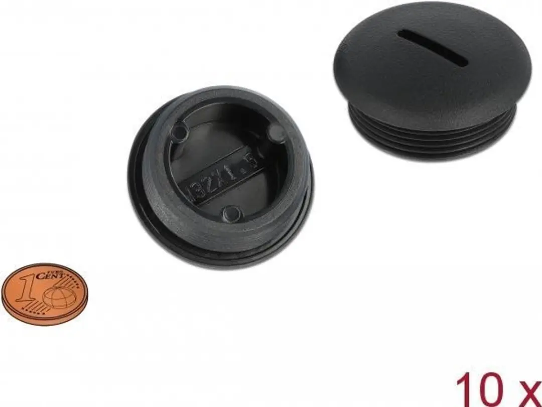 Delock Sealing Plug M32 x 1.5 - Zwart - 10 Stuks