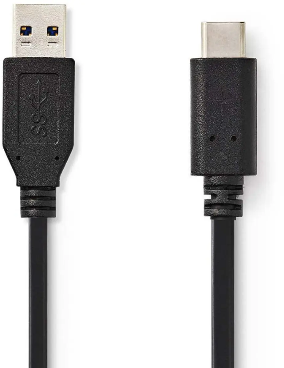 Nedis USB 3.2 Gen 2 USB-A naar USB-C Kabel 60W 1m - Zwart