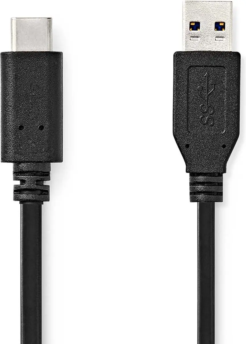 Nedis USB 3.2 Gen 2 USB-A naar USB-C Kabel 60W 1m - Zwart
