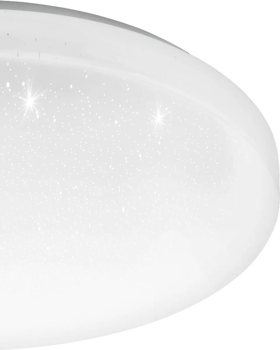 Eglo Frania-s Plafondlamp LED Ø33cm - 1 Lichtpunt - Wit/Kristaleffect