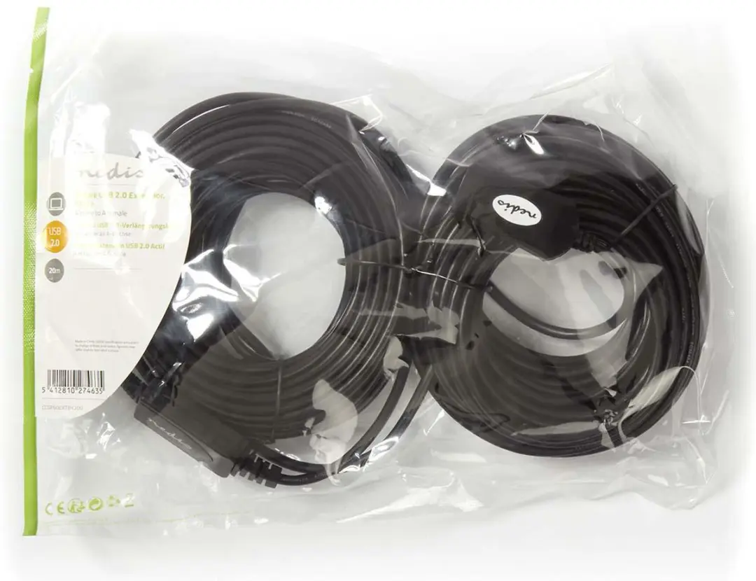 Nedis CCGL60EXTBK200 USB 2.0 Kabel - 20m - Zwart - afbeelding 6 van 6