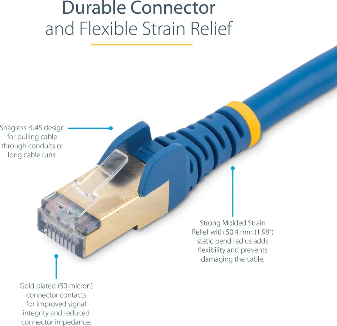Startech CAT6A 10G Netwerkkabel STP 7,5m - Blauw