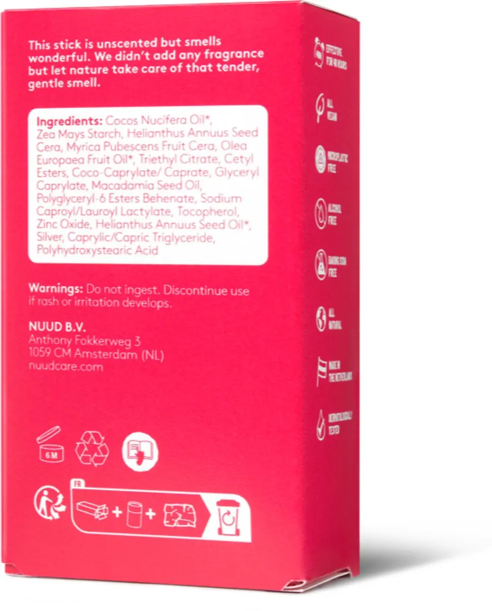 nuud The Stick Natuurlijke Vegan Deodorant 45g