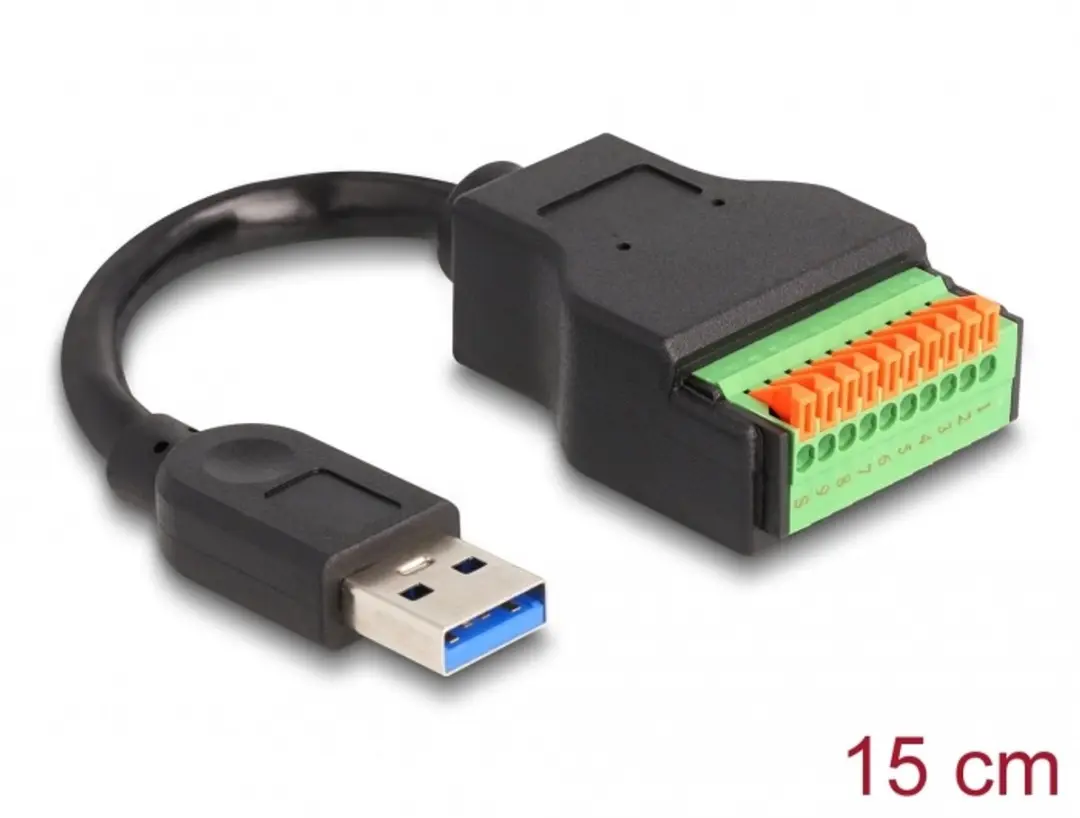Delock USB 3.2 Gen 1 Type-A naar Terminal Block Adapter