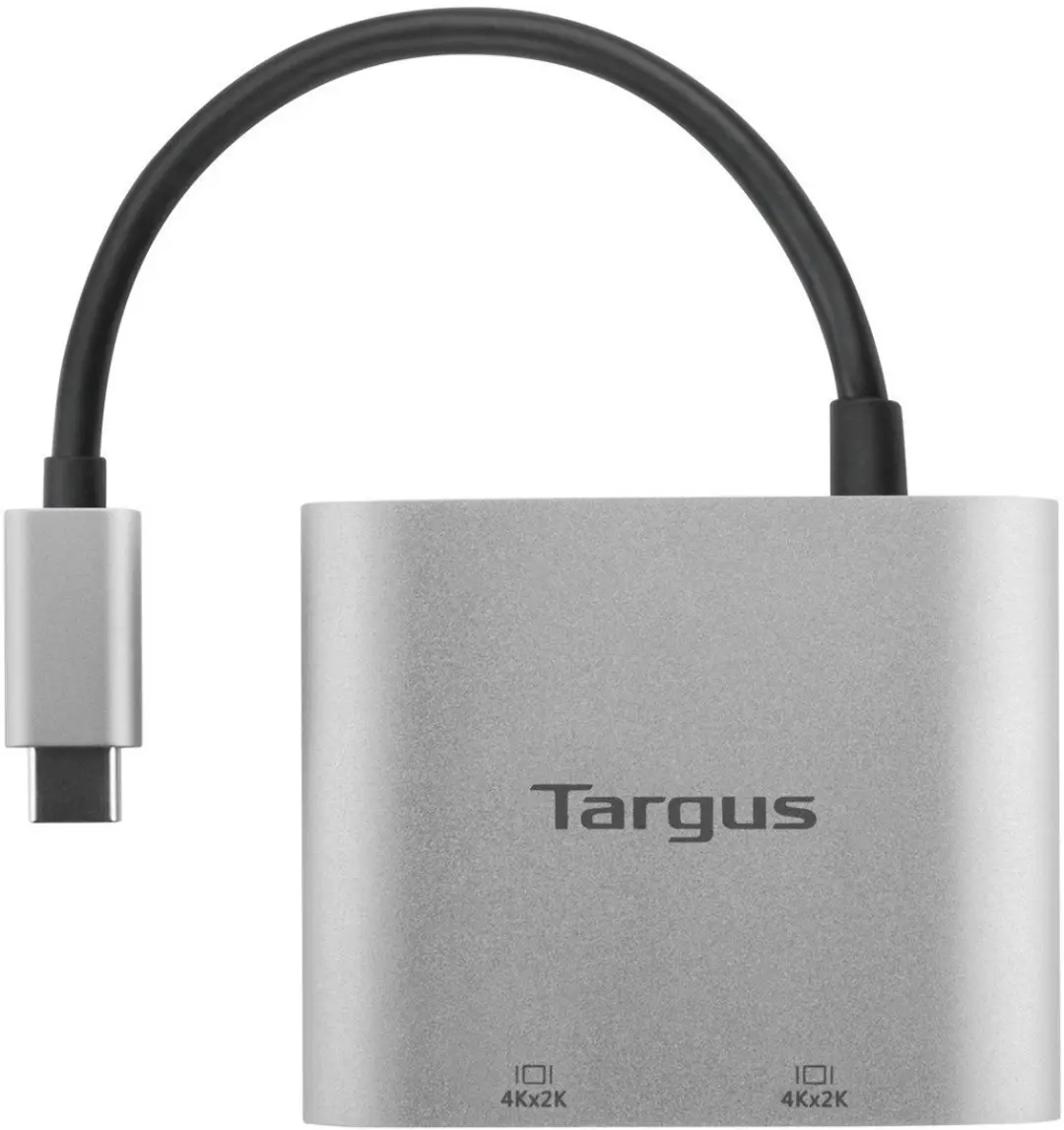 Targus ACA947EU USB-C naar 2x HDMI 4K Adapter - Zilver