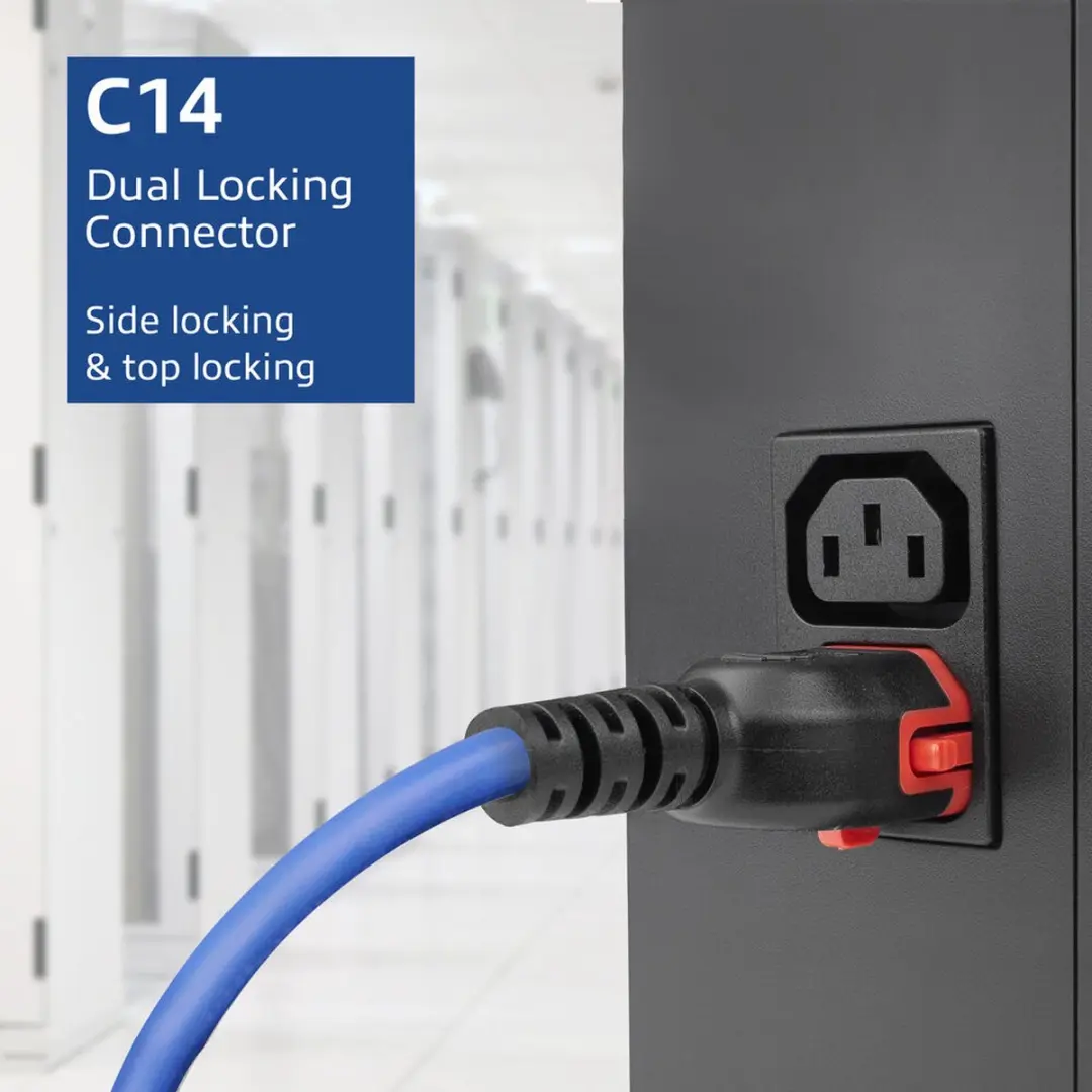 ACT PC3870 PL0071 Netsnoer C14-C15 Blauw 1m