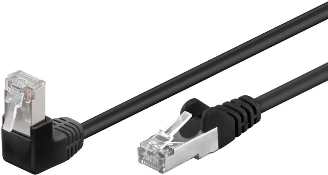 Goobay CAT 5e Patchkabel 90° Zwart 0,5m