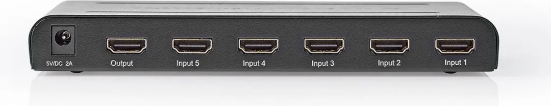 Nedis HDMI-Switch VSWI3475AT 5-Poorts - 4K@60Hz - Antraciet