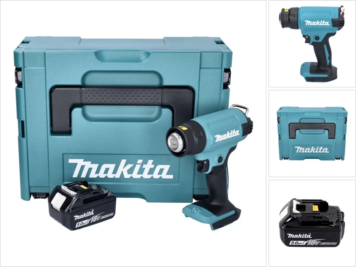 Makita DHG180T1J Accu-Heteluchtpistool 18V 550°C