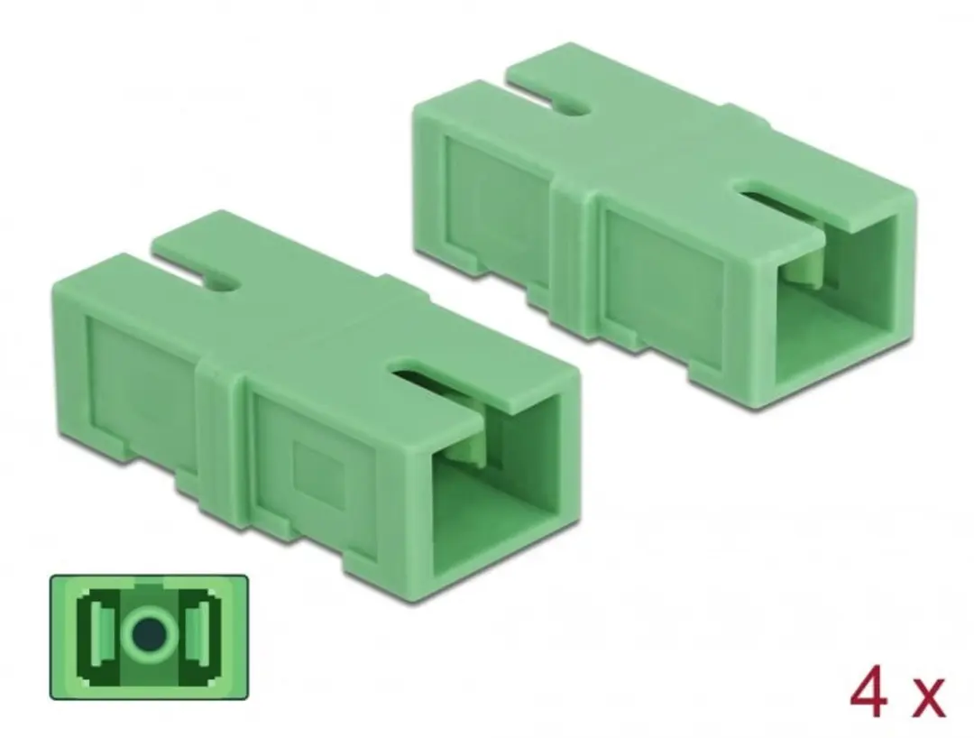 Delock SC Simplex Koppler - Groen - 4 Stuks