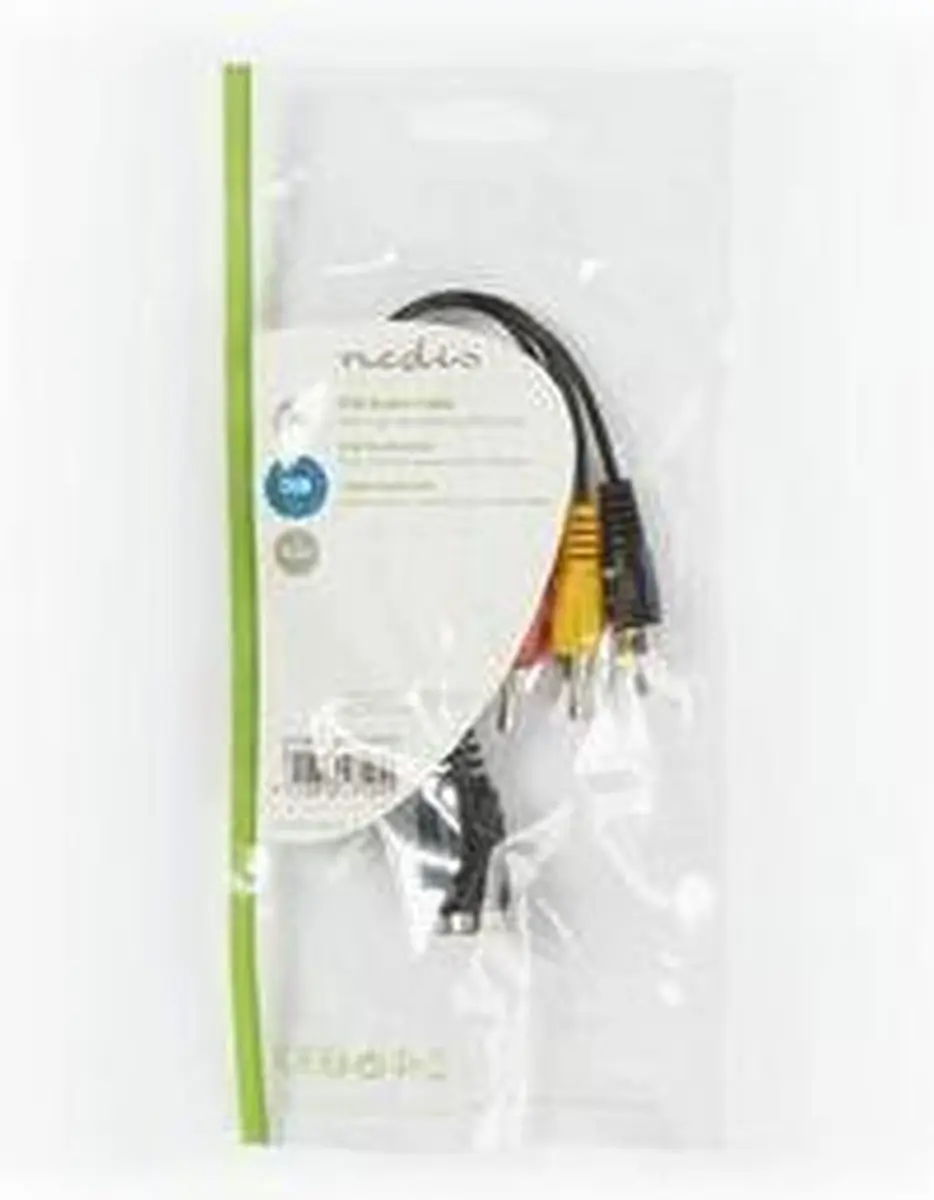 Nedis DIN-Audiokabel 4x RCA - 0,20m - Zwart