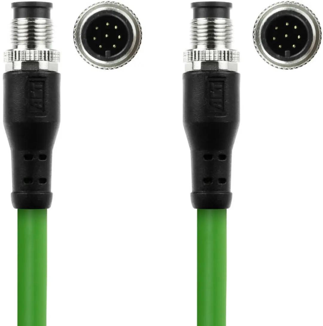 ACT Industrial Sensor Kabel M12A 8-polig 15m - Zwart