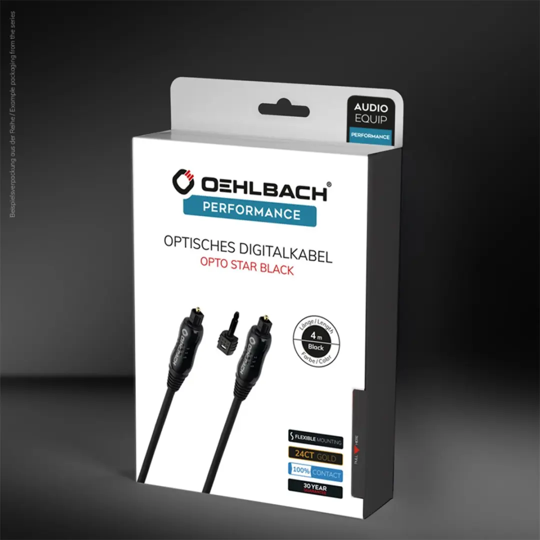 Oehlbach Toslink Optische Audiokabel 2m - Zwart