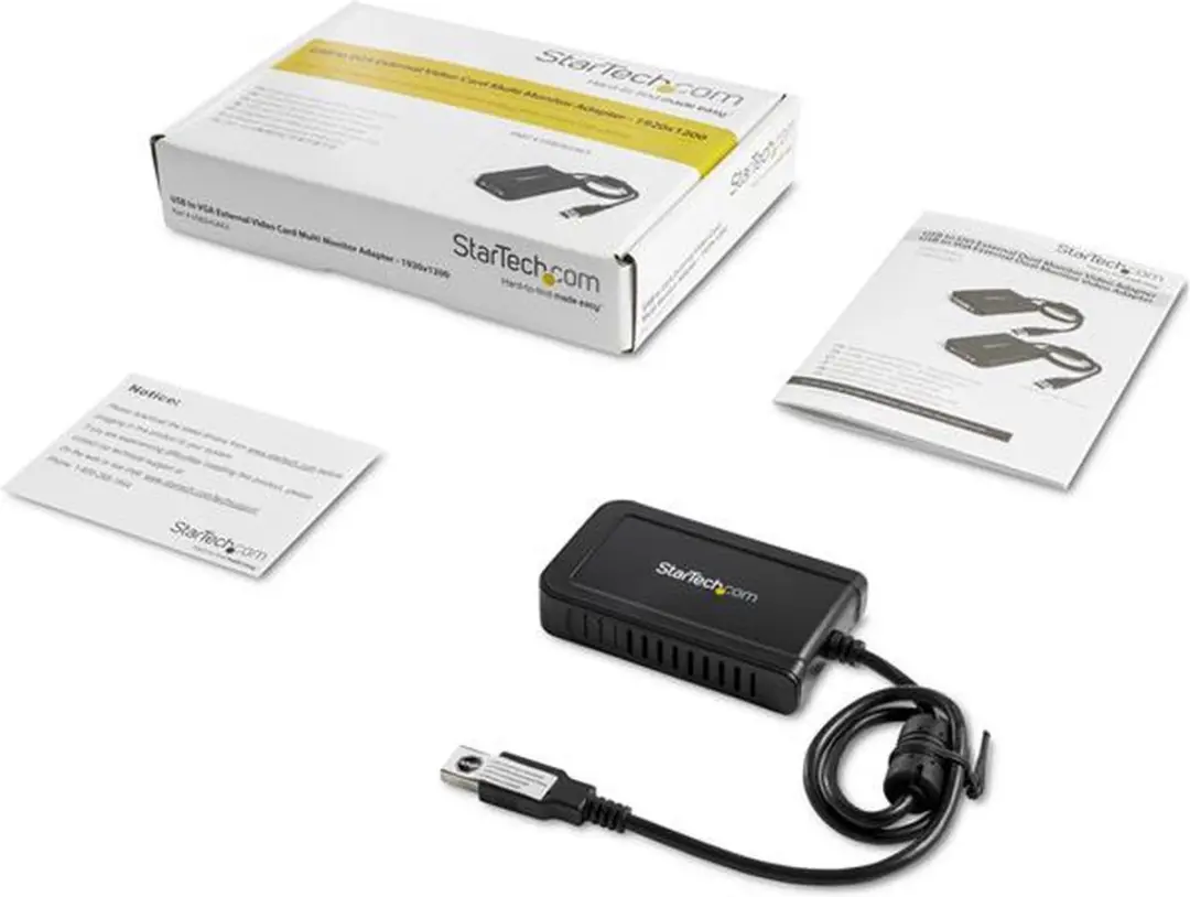 USB to VGA Adapter Startech USB2VGAE3 Black