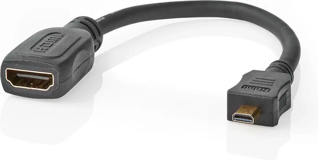 Nedis HDMI Micro Kabel CVGT34790BK02 - 4K@30Hz - 0,2m - Zwart