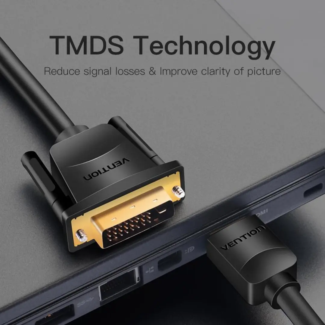 Vention HDMI-DVI Kabel 3m - 4K 60Hz - Transparant