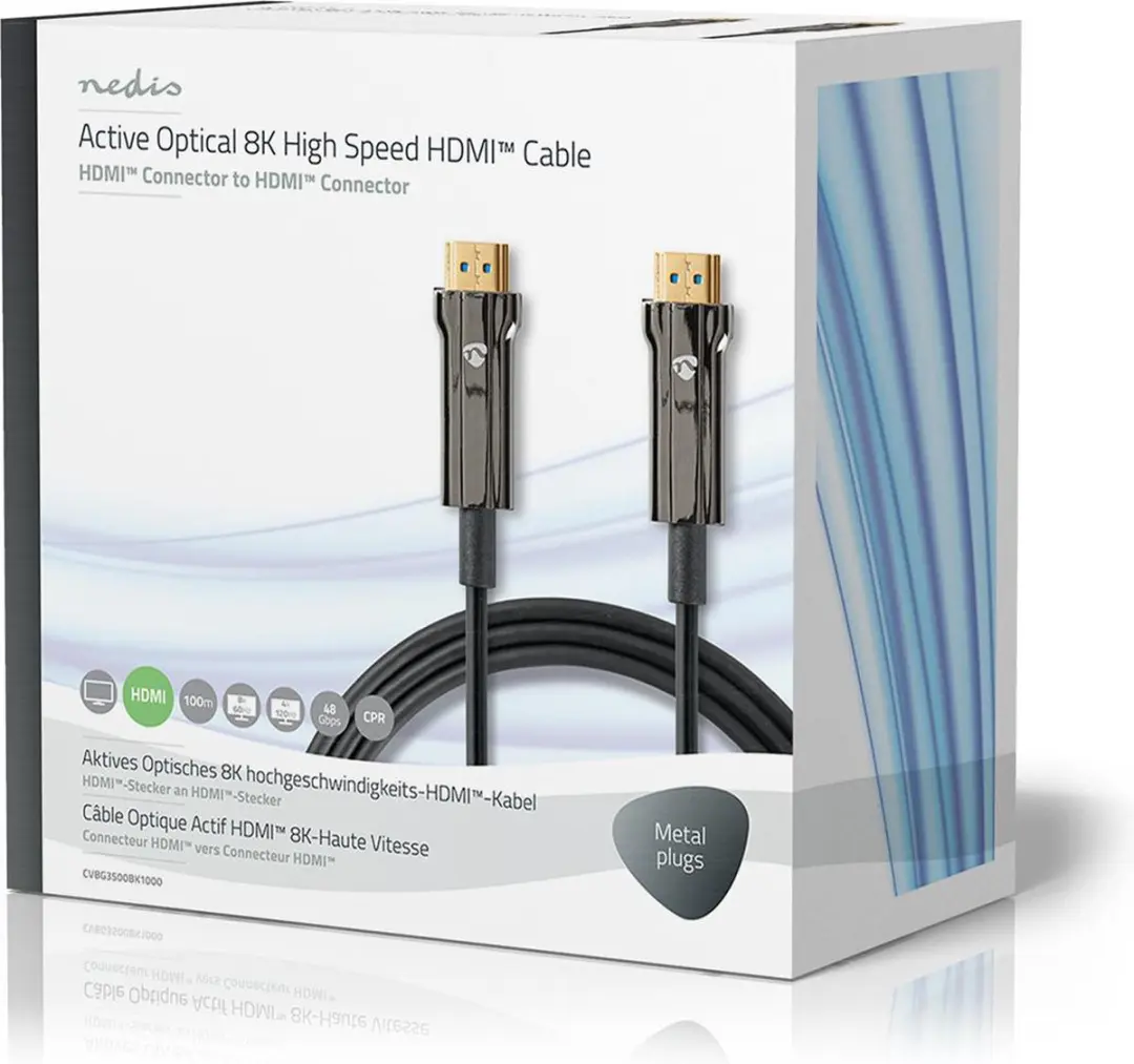 Nedis CVBG3500BK1000 HDMI-Kabel 8K 48Gbps 100m - Zwart