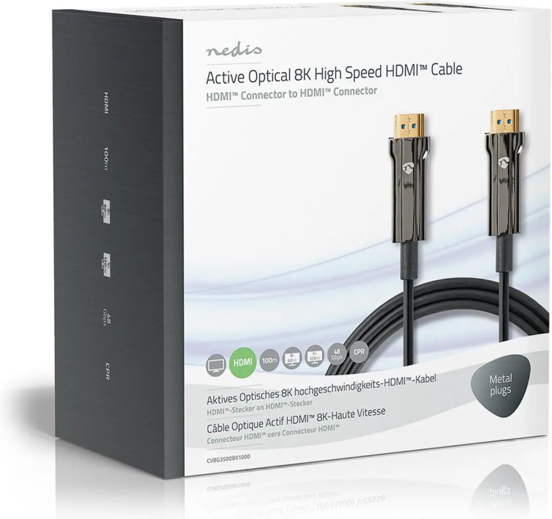 Nedis CVBG3500BK1000 HDMI-Kabel 8K 48Gbps 100m - Zwart