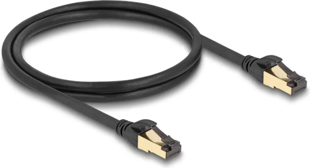 Delock Cat.6A S/FTP RJ45 Kabel 1m - Zwart