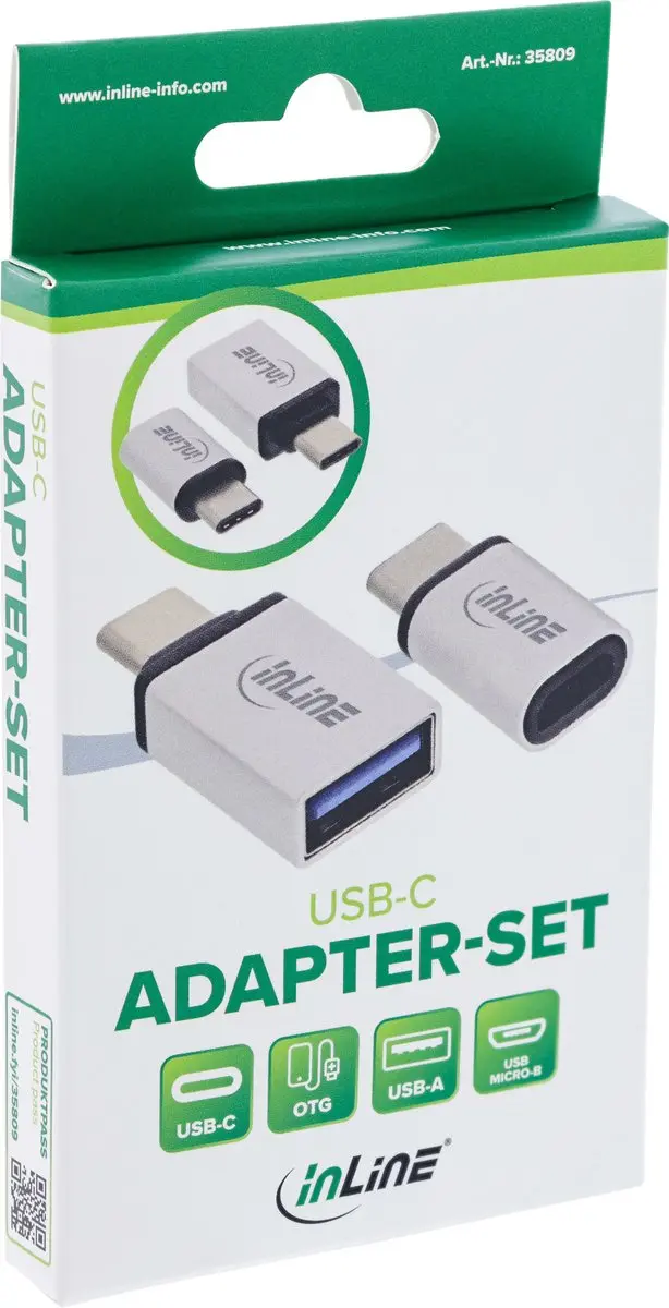 InLine USB-C naar USB + USB Micro Adapter Set - 2 Stuks