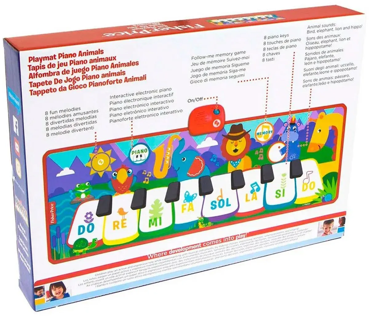 Fisher Price Educatief Leerplan Reig Muziek Speelmat Piano - 2x AAA
