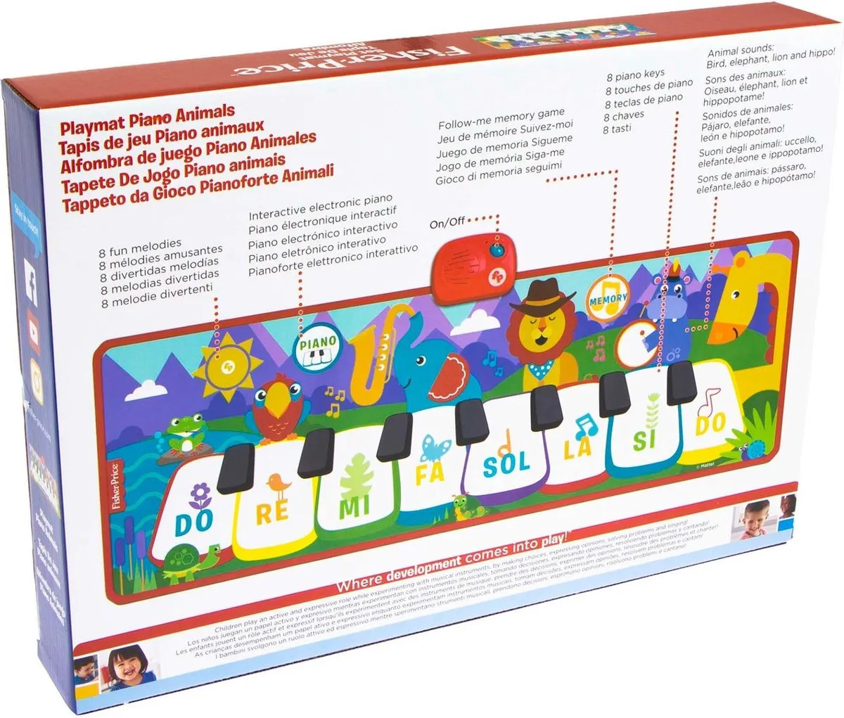 Fisher Price Educatief Leerplan Reig Muziek Speelmat Piano - 2x AAA