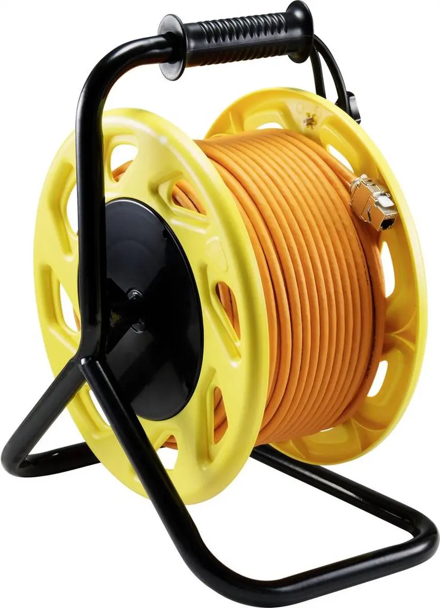 Renkforce CAT 7a Netwerk Kabelhaspel 50m - Oranje - afbeelding 6 van 6