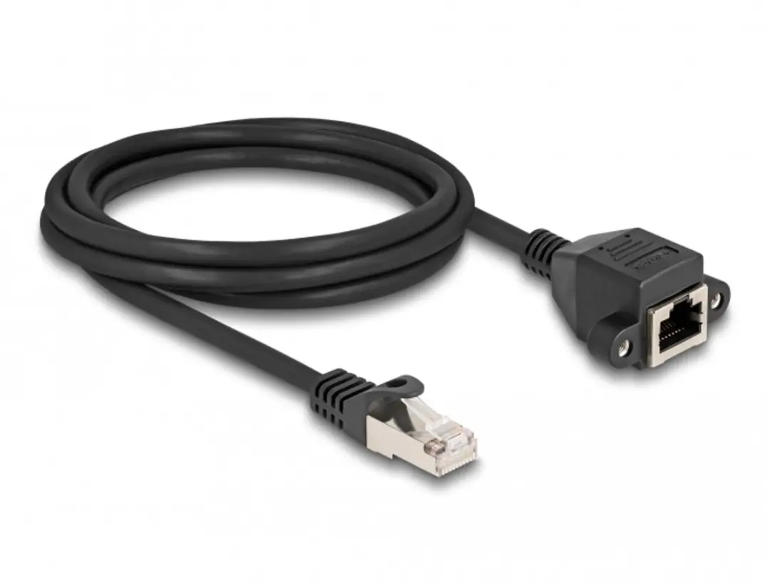Delock RJ50 Kabel male-female S/FTP 2m - Zwart