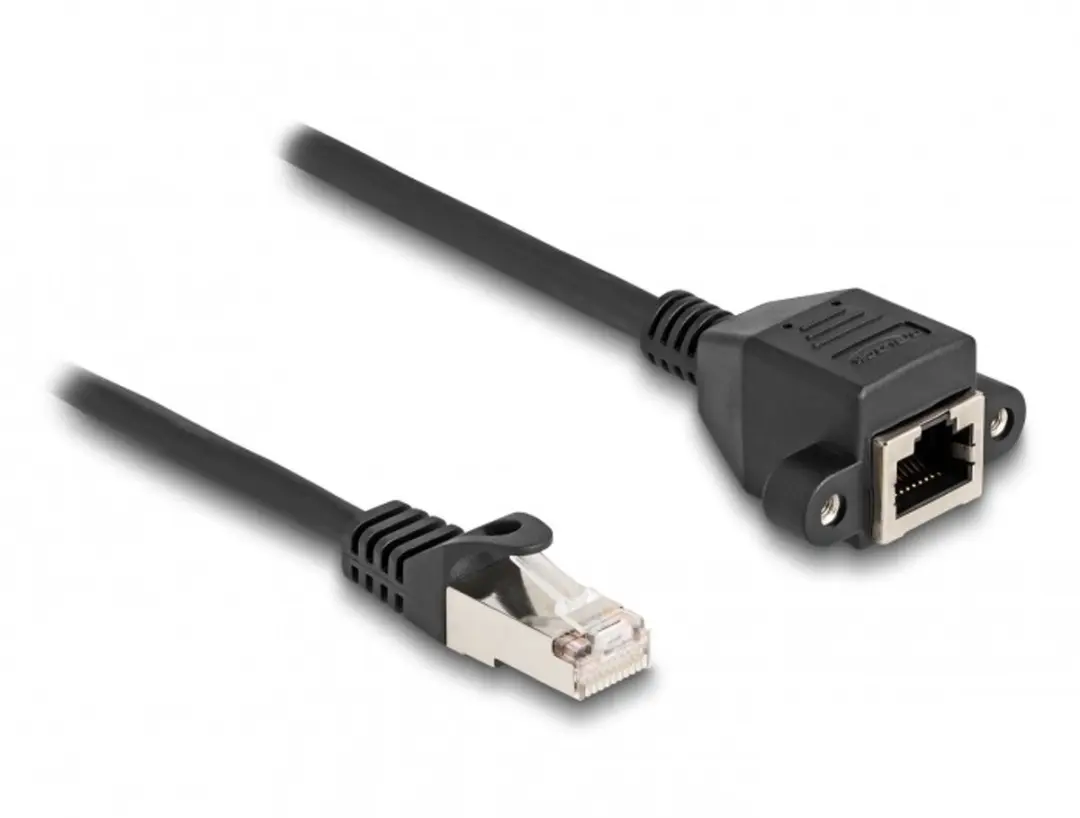 Delock RJ50 Kabel male-female S/FTP 2m - Zwart