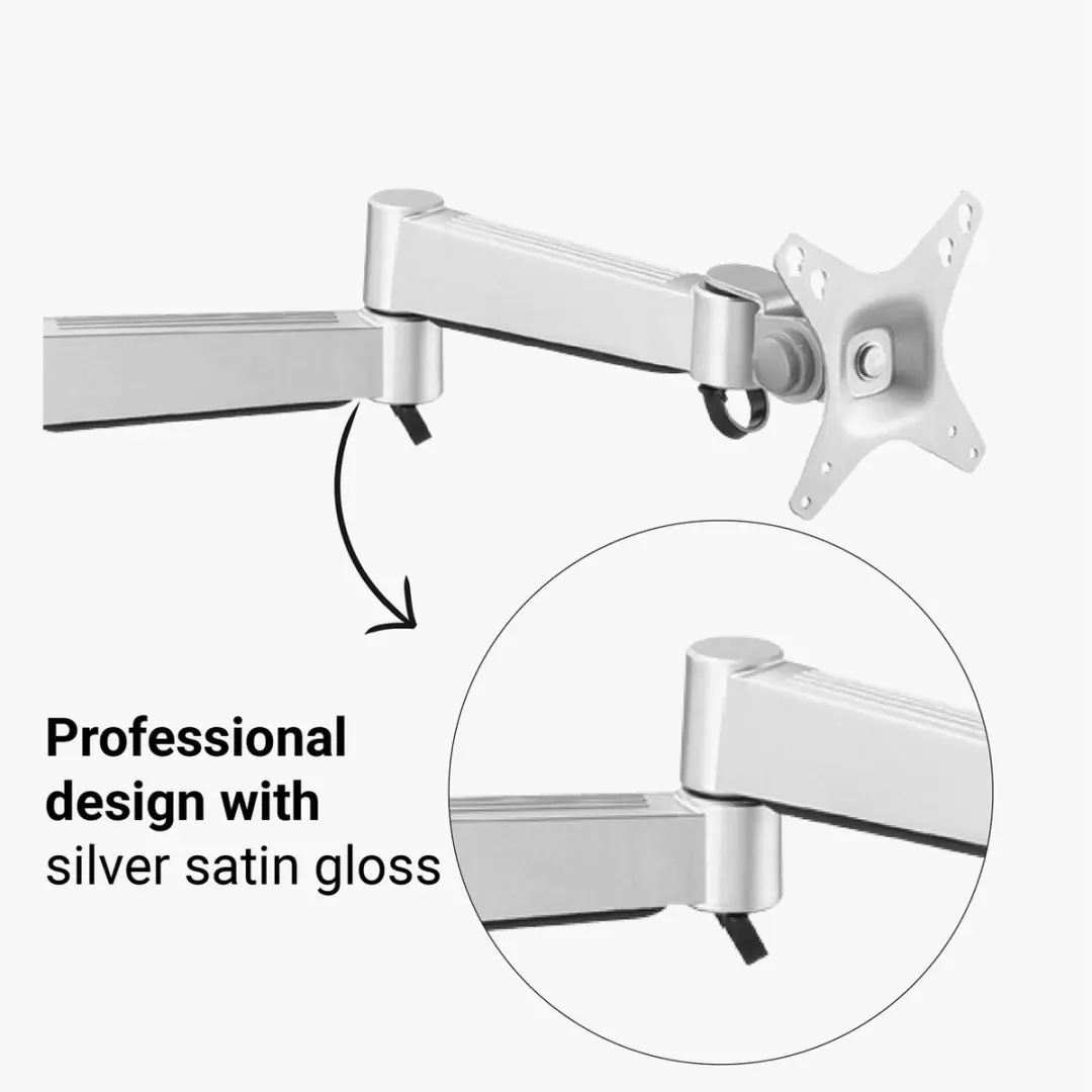 Desq Monitorarm Heavy Duty 1551 - 42 Inch - 13 kg - Aluminium